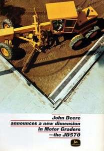 1968 John Deere 570 Tractor Grader Original Color Ad  