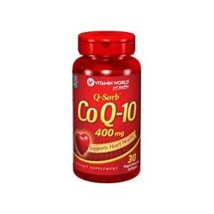  Q Sorb Co Q 10 400 mg. 400 mg. 30  Softgels Health 