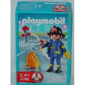    Playmobil Fire Chief Action Figure Set (5796) Toys & Games