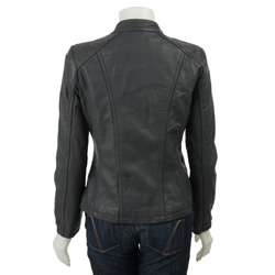   Kors Womens Leather Zip front Motocross Jacket  