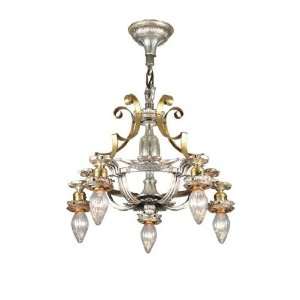  Meyda Tiffany 106552 Five Light Chandelier, Pewter and 