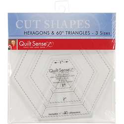 Quilt Sense Hexagons and Triangles Quilters Ruler  