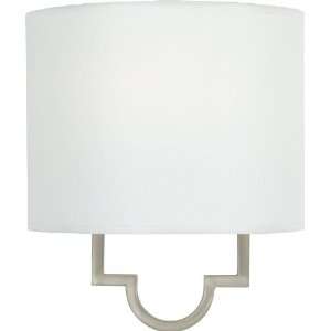  Light Pocket Wall Sconce with White Parchment Shade, Pewter Plated