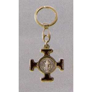 Silver Plated and Brown Key Chain   MADE IN ITALY Jewelry