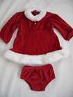 BABY GAP NEWBORN INFANT GIRLS RED SANTA DRESS CHRISTMAS OUTFIT *NEW* 3 