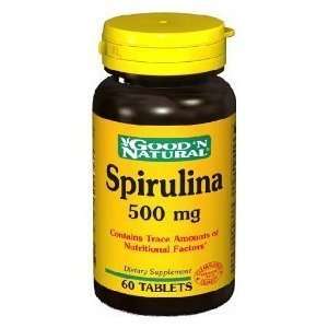  Spirulina 500mg   60 tabs,(Goodn Natural) Health 