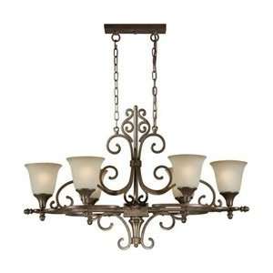  Forte 2327 06 27 Chandelier, Black Cherry Finish with 