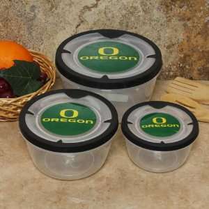  NCAA Oregon Ducks 3 Pack Round Food Containers Sports 