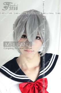 Cosplay Vocaloid Dell Honne white silver cosplay wig v6  