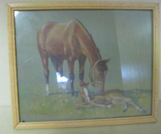 COLLECTIBLE CW ANDERSON HORSE AND COLT PICTURE FRAMED  