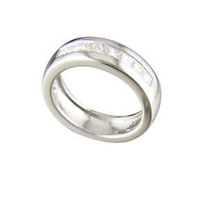  0.73 Ct Princess Diamond Wedding/anniversary Ring in 