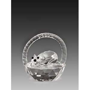  Asfour Crystal Cat In Basket