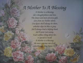 MOTHER IS A BLESSING POEM PERSONALIZED GIFT FOR MOM  