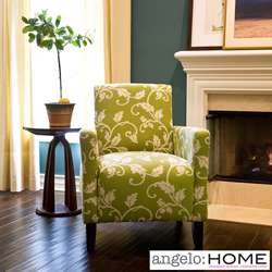   HOME Sutton Spring Leaf and Cream Vine Arm Chair  