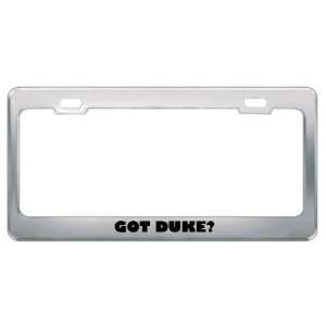  Got Duke? Last Name Metal License Plate Frame Holder 