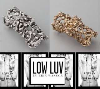 SALE SILVER  Low Luv by Erin Wasson Bone Armor ring size 6  