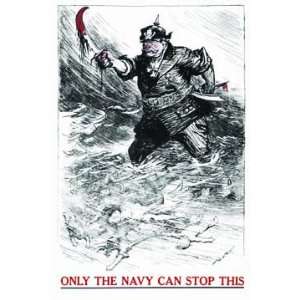   the Navy can stop this 20X30 Paper with Black Frame
