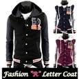 2012 New 3 color Fashion Mens Casual Stylish Slim Fit Zip Coat Jacket 