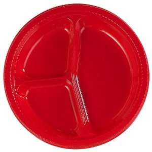  Red Divided Dinner Plates (20 count) 
