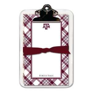   College Clipboard & Notesheets   Plaid (Texas A&M University) Health
