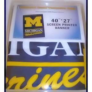 University of Michigan Wolverines Banner   NCAA Team 