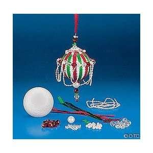  Make Your Own Christmas Ornament (4 Red, Green and Pearl 