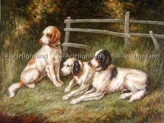Dog Oil Paintings Canvas Thomas Blinks English Setters  