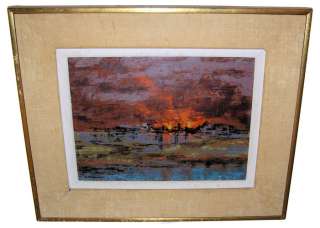 Richard Florsheim Sunset Landscape Oil Painting  
