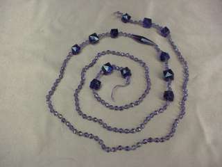 Vintage 1940s Glass Bead PURPLE AMETHYST NECKLACE For Repair   Over 50 