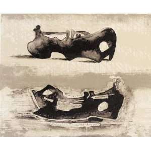   oil paintings   Henry Moore   24 x 20 inches   Two Reclining Figures 9