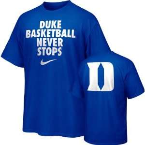   Youth Nike Basketball Never Stops Royal T Shirt