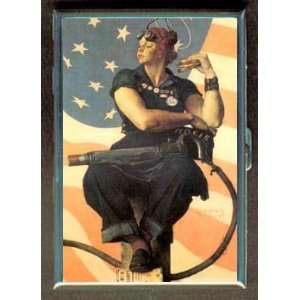  ROSIE THE RIVETER NORMAN ROCKWELL CIGARETTE CASE WALLET 