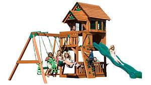   Cedar Wood Playset, Swings, Rockwall, Deck, Slide, Pre drilled  