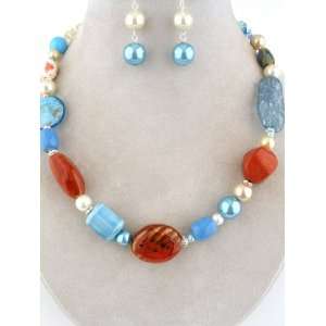  Red White Blue Necklace Set ~ Fashion Jewelry Everything 