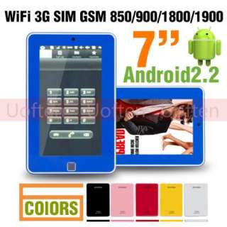   Inch Tablet PC HD Touchscreen Phone Call 4GB GSM SIM WiFi 3G  