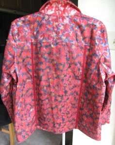 Coldwater Creek Blooming Florals Reversible Jean Style Jacket  