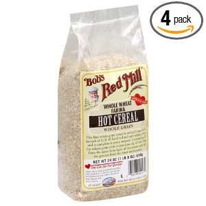 Bobs Red Mill Cereal Whole Wheat Farina, 24 ounces (Pack of4)  