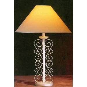  Silver Metallic Wrought Iron Table Lamp