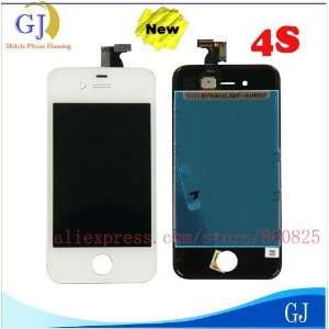 new arrival for 4s lcd display+touch screen glass +frame 5 pcs/lot ems 