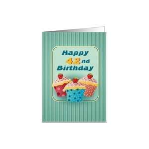  42 years old Cupcakes Birthday Greeting Cards Card Toys 
