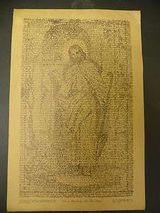 Christ Knocking At The Door Print of A written picture 11 X 7 1/4 