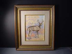 Listed Artist Walter Joseph Wilwerding Wildlife Deer MN  