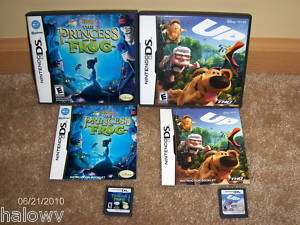Nintendo DS 2 Game Lot Complete UP/Princess and Frog  