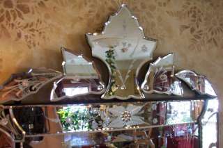 Venetian Glass Mirror~Simple Elegance~Art Deco~Artisan Crafted  