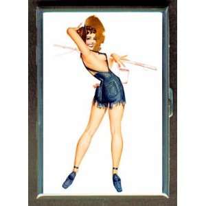 VINTAGE PETTY GIRL PIN UP ID Holder Cigarette Case or Wallet Made in 