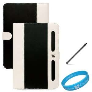 / White Book Style Leather Case Cover for Samsung Galaxy Tab 10.1 
