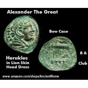   THE GREAT. Herakles lion skin head dress. Club. Bow and Arrow Case