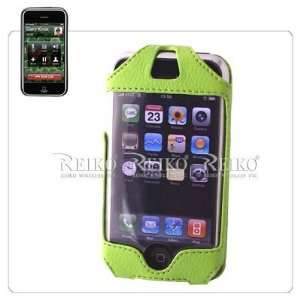  Green Apple iPhone Premium Leather Vertical Holster Case 