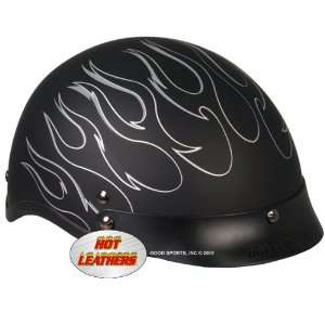 Hot Leathers Black XX Large DOT Approved Reflective Black Flames 