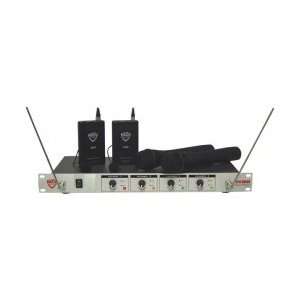  401 Quad Four Channel Professional VHF Wireless L GPS 